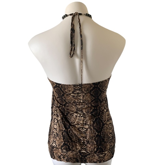 Snakeskin Beaded Halter Top - Picture 6 of 6